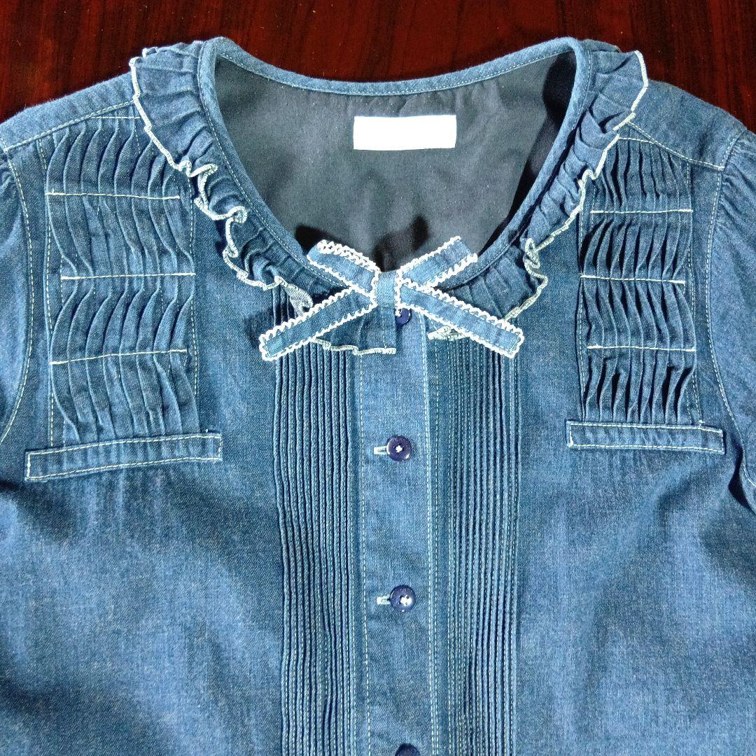 ☆ピンクハウス☆デニム フリル付きワンピース