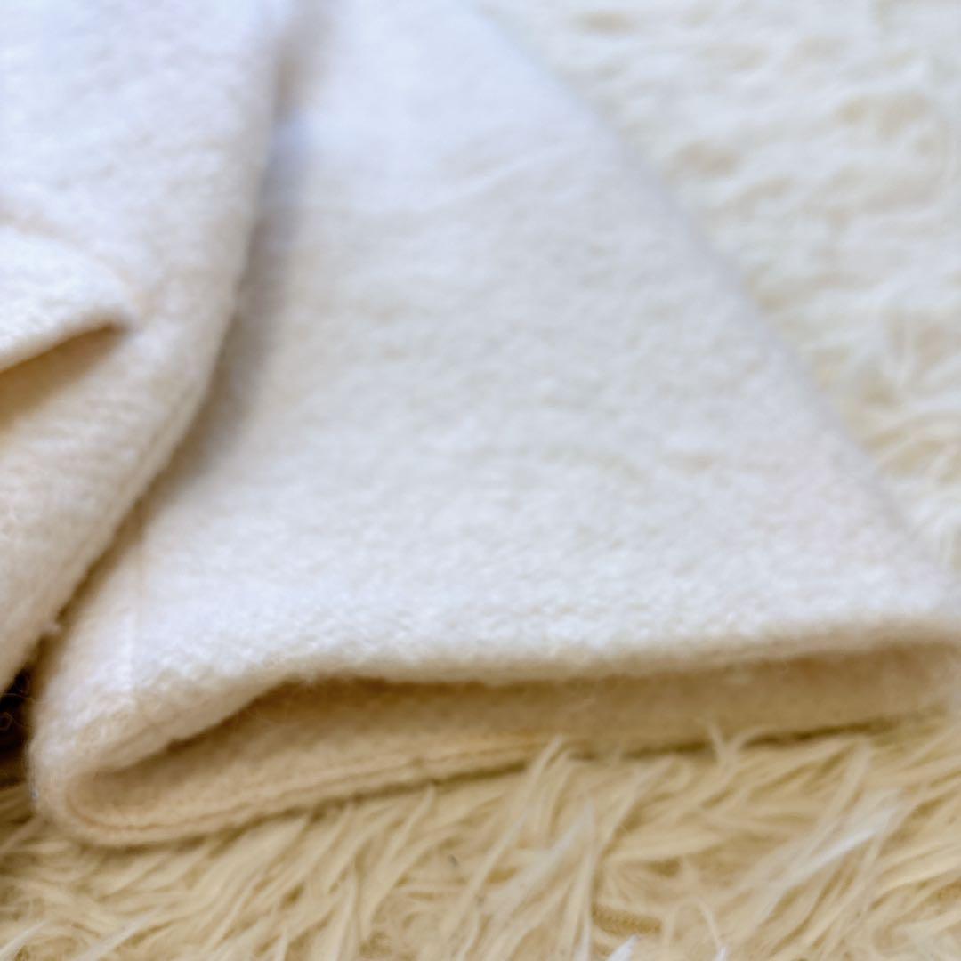 snidel スナイデル　sustainaウールコクーンダブルコート　ボア　白