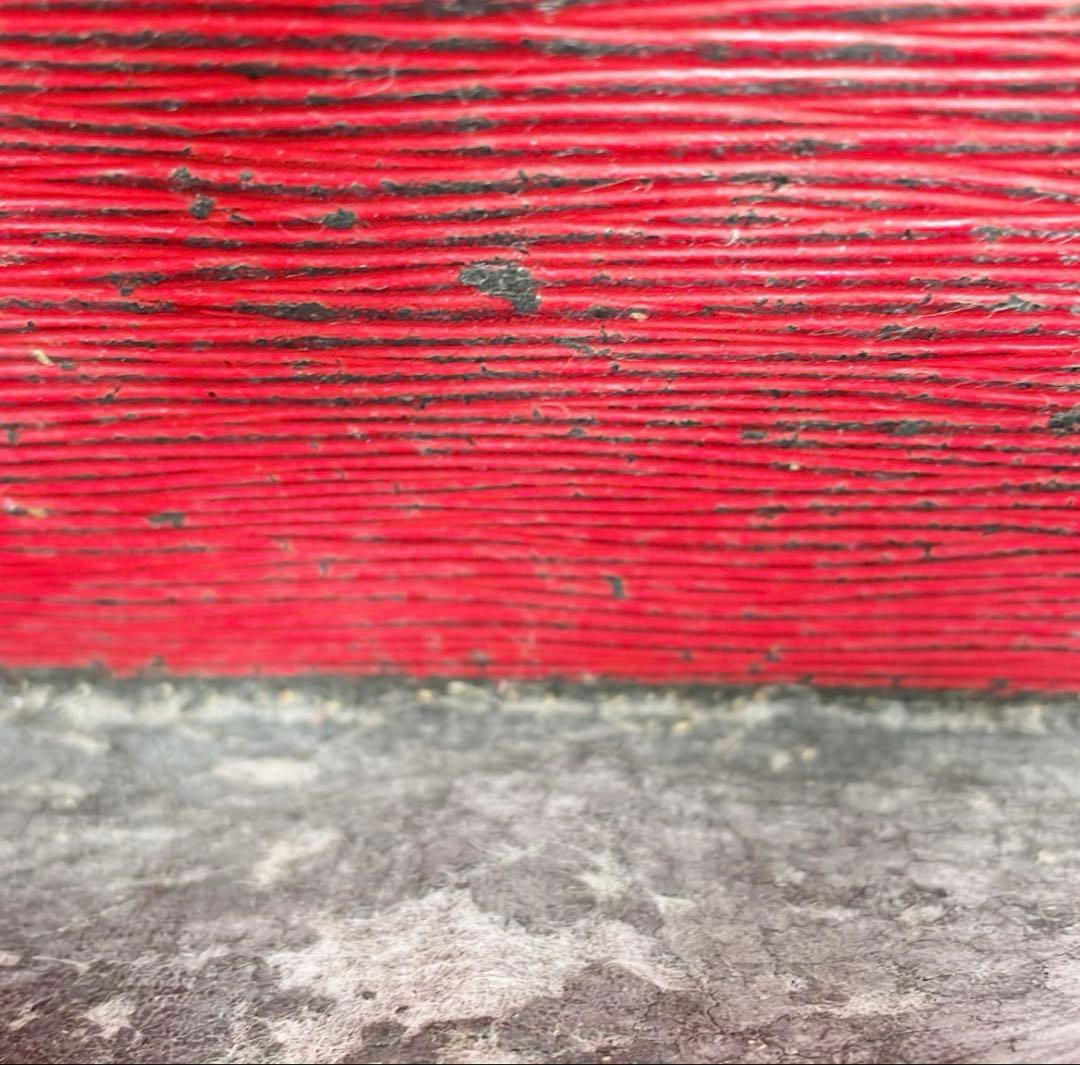 エピレザー 赤 メッセンジャーバッグ