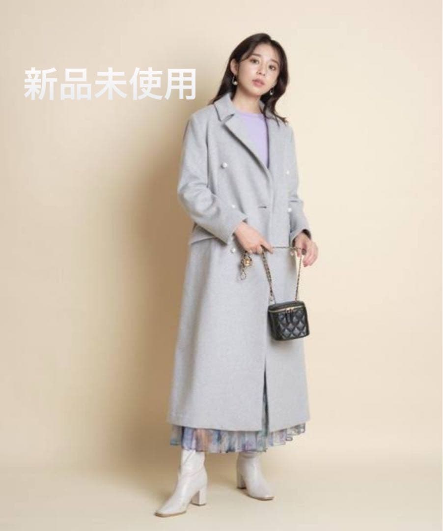 パールボタンチェスターコート