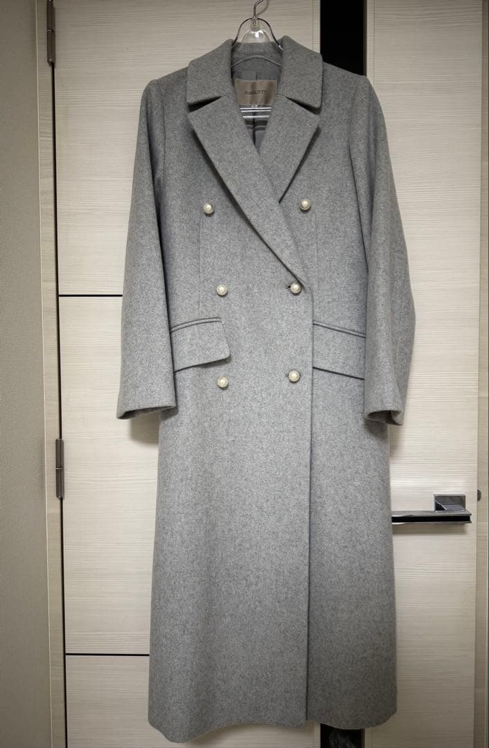 パールボタンチェスターコート