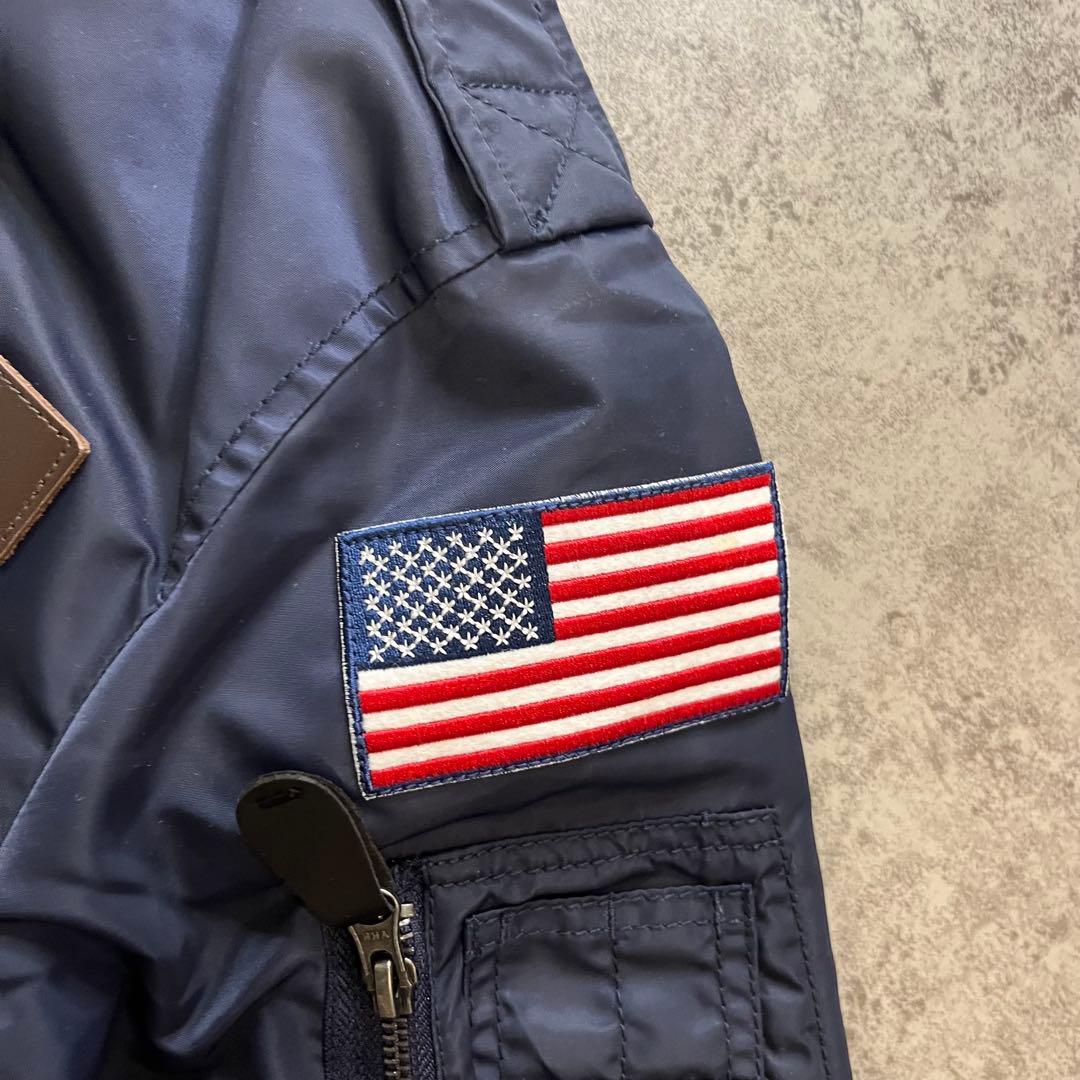 タグ付き✨AVIREX MA-1 フライトジャケット M ネイビー ワッペン