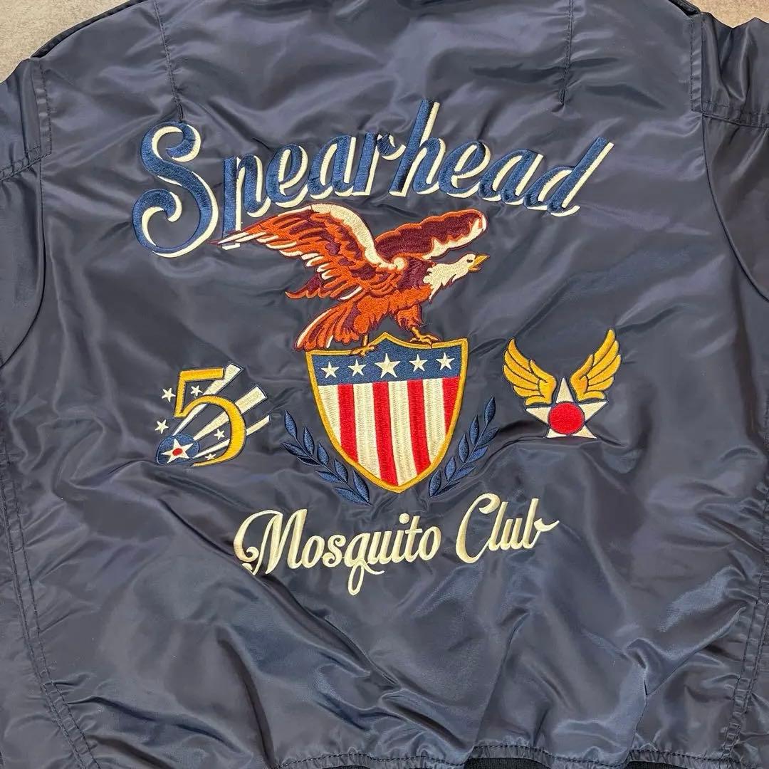 タグ付き✨AVIREX MA-1 フライトジャケット M ネイビー ワッペン