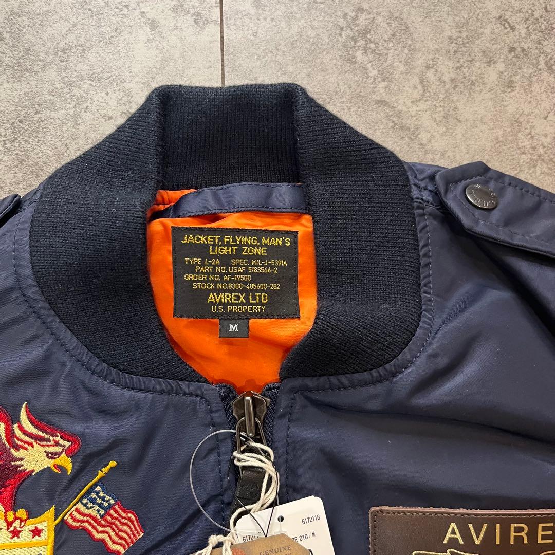 タグ付き✨AVIREX MA-1 フライトジャケット M ネイビー ワッペン
