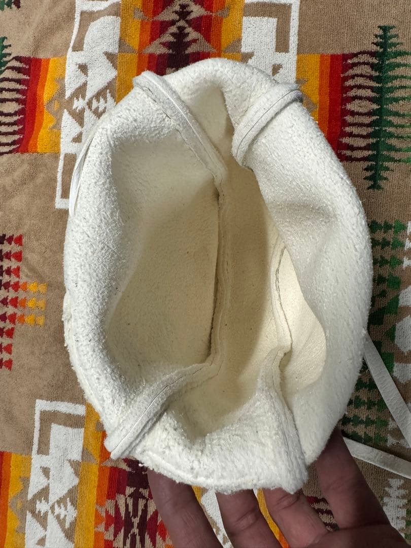 鹿革巾着ポーチ