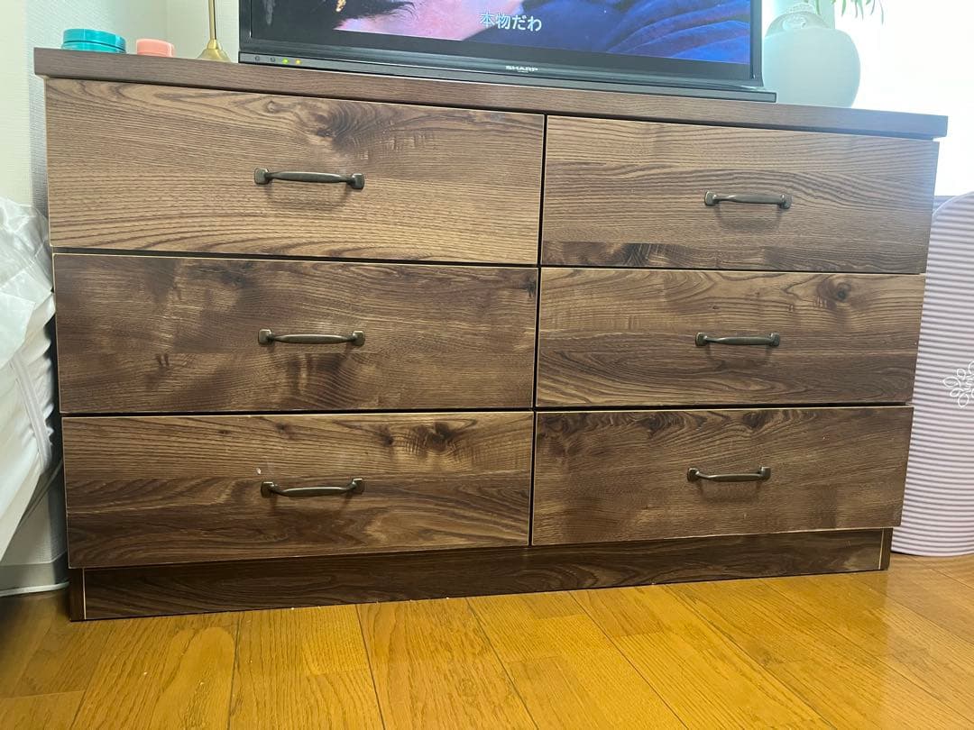 【最終値下】アンティークブラウン 木製チェスト ヴィンテージ調　大川家具