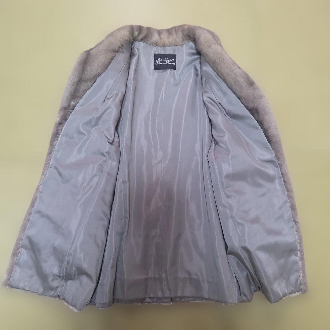 カナダ製 パステルミンク 絞り有 グレージュ系 レディース