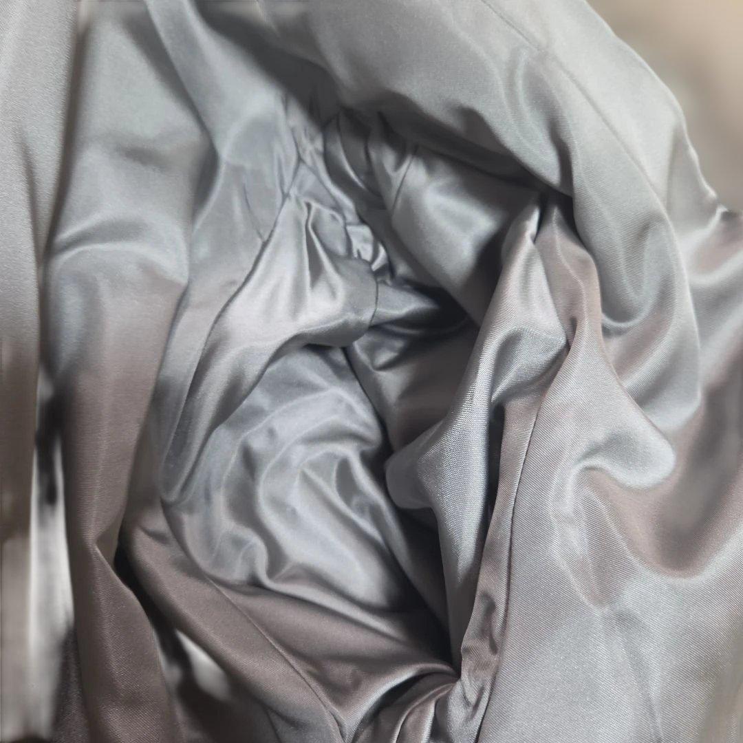 カナダ製 パステルミンク 絞り有 グレージュ系 レディース