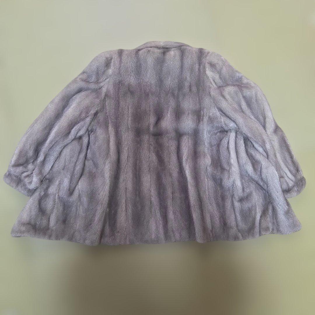 カナダ製 パステルミンク 絞り有 グレージュ系 レディース