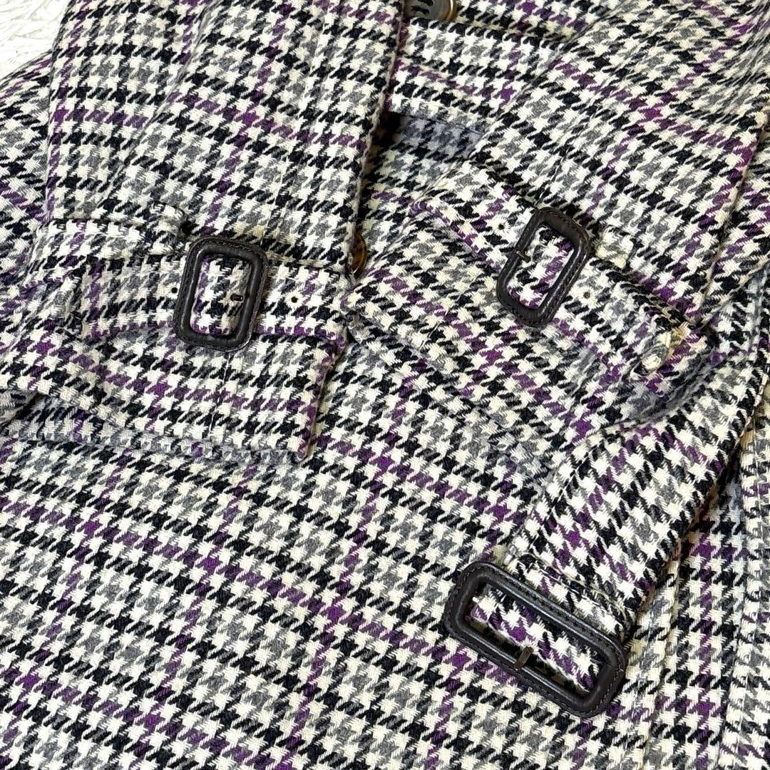 美品 ブラックレーベル ポールスミス ウール コート 千鳥格子 ベルト 40 L