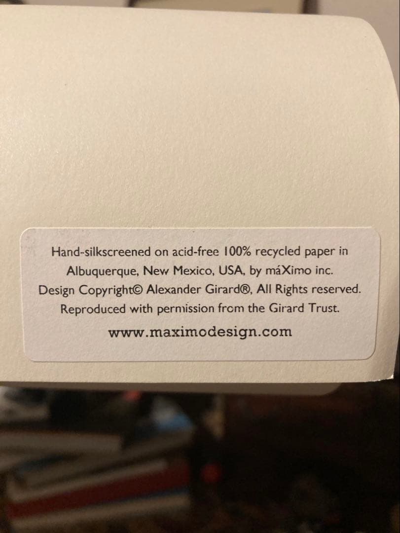 アレクサンダー・ジラード 1968 アートポスター シルクスクリーン