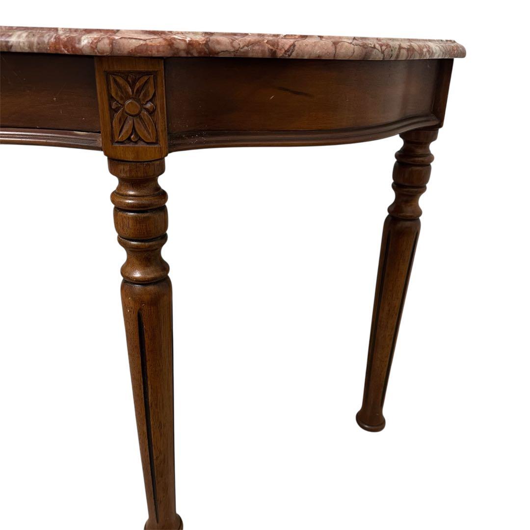 大理石 クラシック アンティークコンソールテーブル 電話台 家具