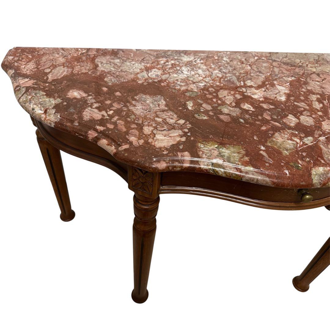 大理石 クラシック アンティークコンソールテーブル 電話台 家具