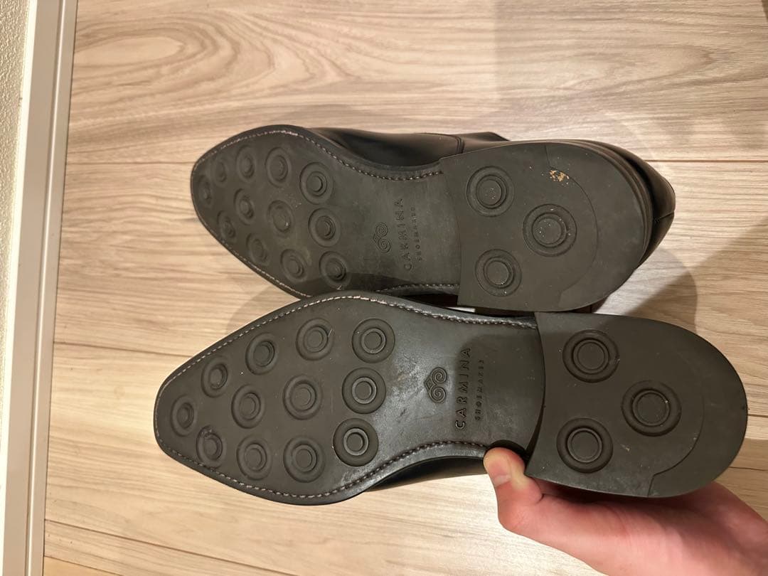カルミーナ　ストレートチップ　革靴