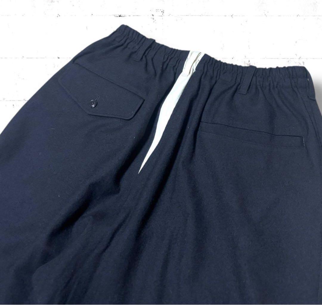 美品　ヨウジヤマモトプールオム　黒　ウール　サルエル　カーゴ　パンツ　スラックス