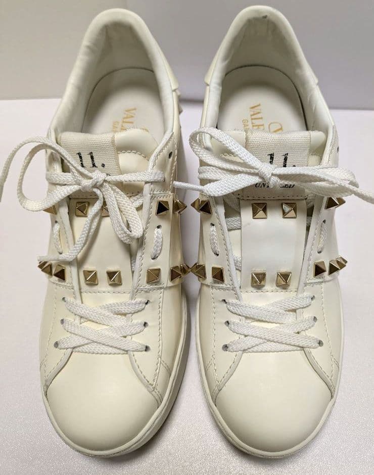 VALENTINO オープンディスコ カーフスキン ウェッジスニーカー　24cm