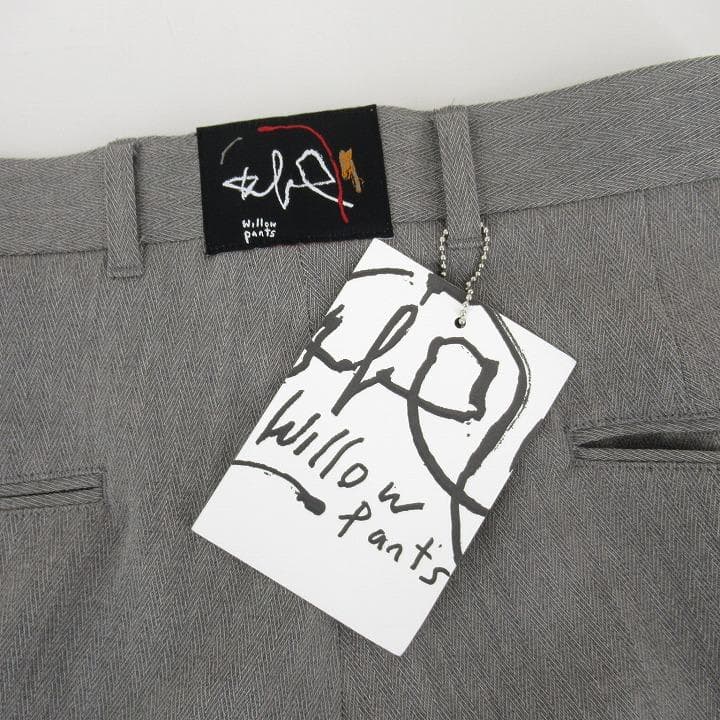 ★タグ付き★ウィローパンツ スラックスパンツ サイズ0 グレー サマーウール