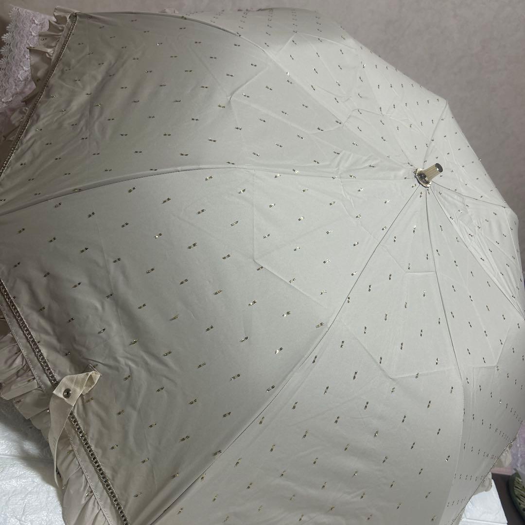 新品ジルスチュアート　コンパクト傘　晴雨兼用日傘　一級遮光　ベージュ