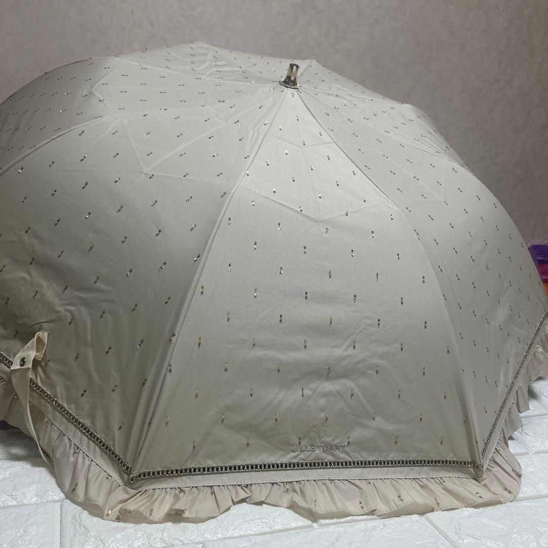 新品ジルスチュアート　コンパクト傘　晴雨兼用日傘　一級遮光　ベージュ