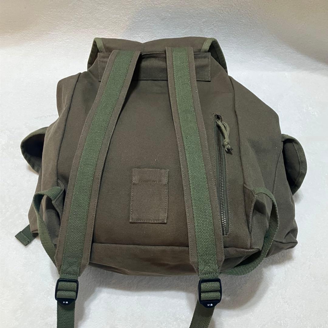 CUNE 帆布のミリタリーリュック うさぎ カーキ A4 大容量 バックパック