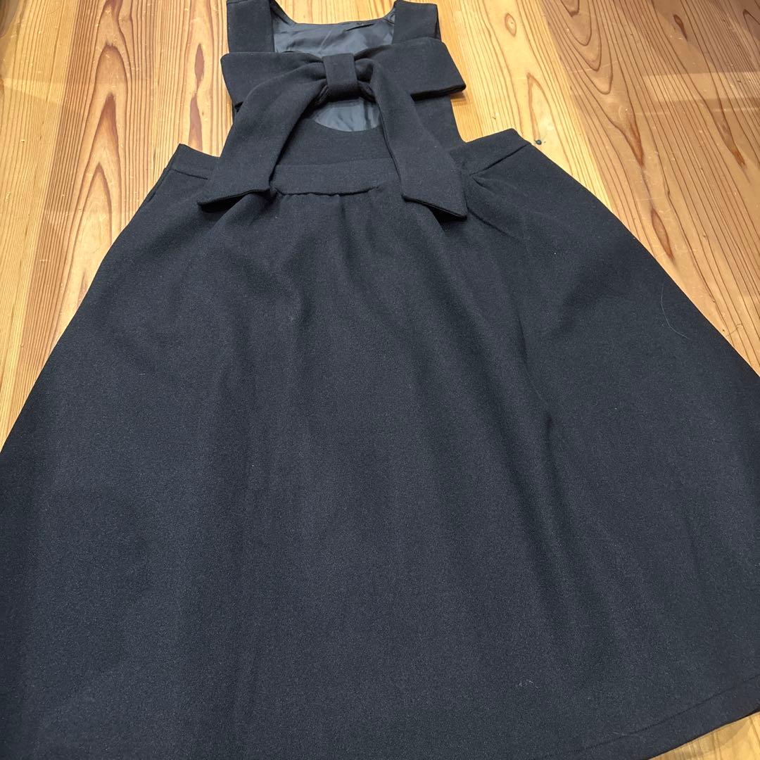 新品セットFrene パールニット+バックリボンシルエットジャンスカート