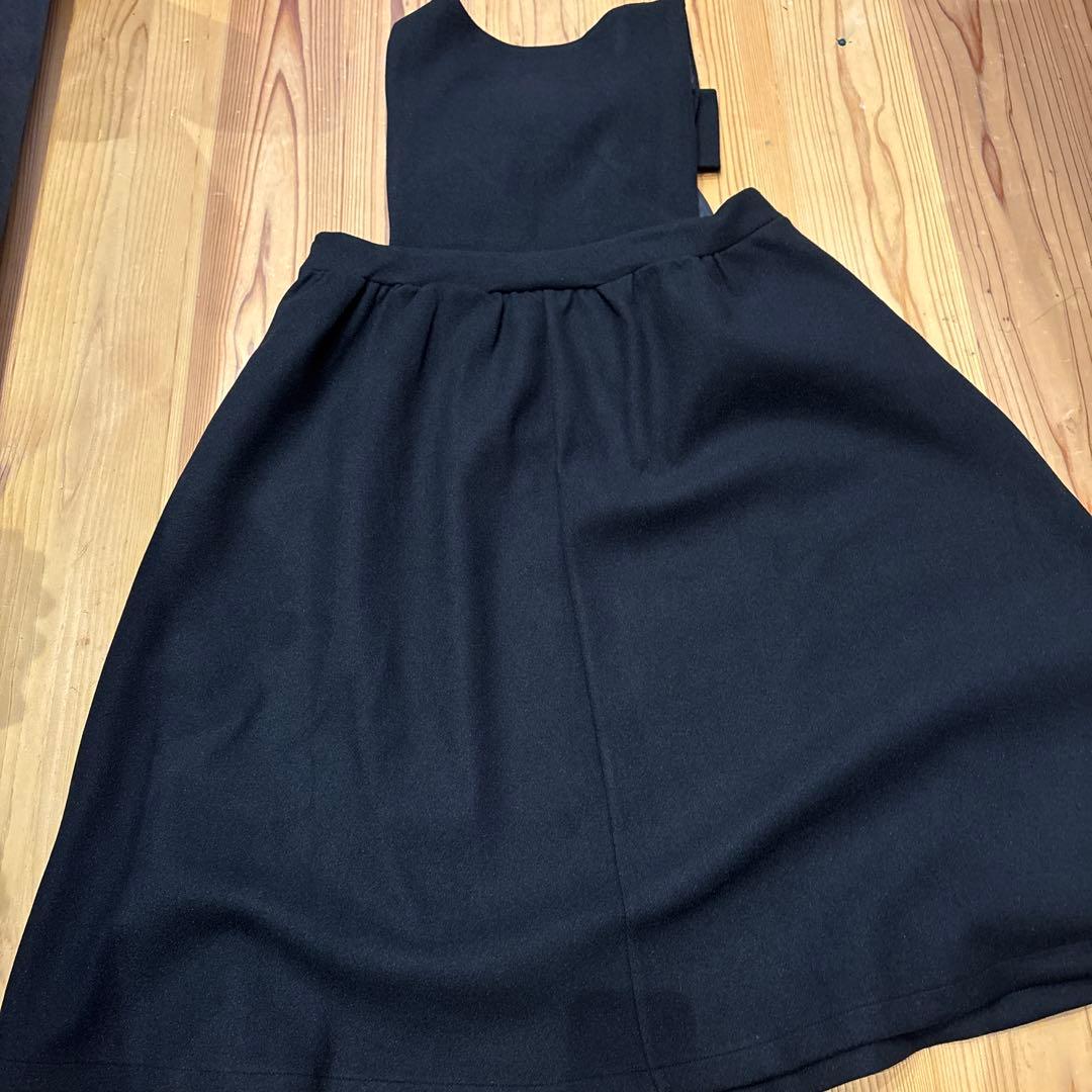 新品セットFrene パールニット+バックリボンシルエットジャンスカート