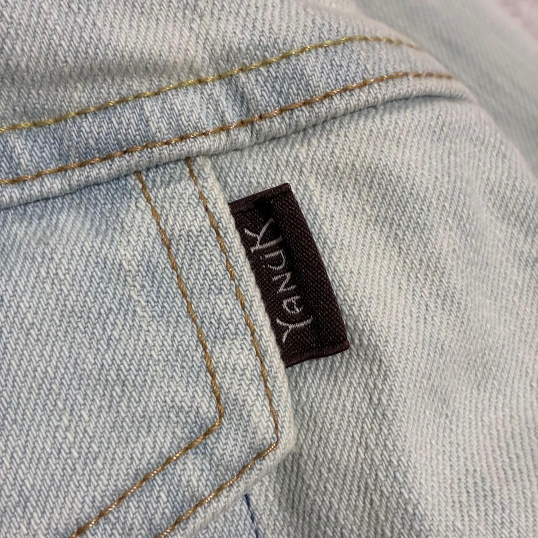 YANUK 美品 ユーズド加工 ボアブルゾン オーバーサイズ デニムジャケット