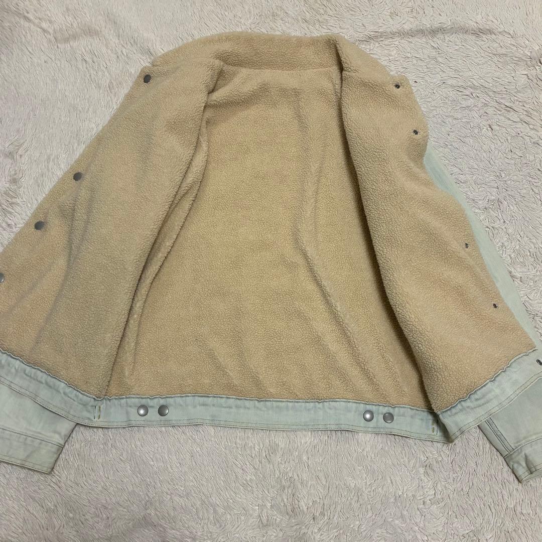 YANUK 美品 ユーズド加工 ボアブルゾン オーバーサイズ デニムジャケット