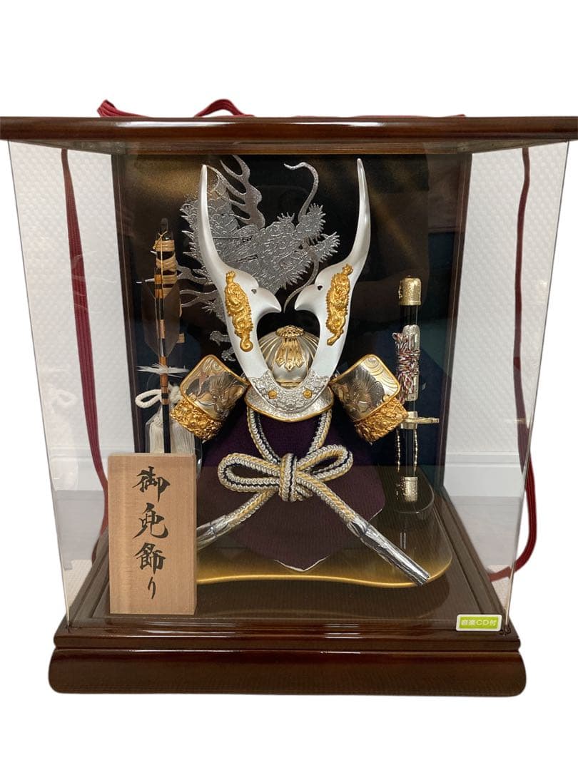 美品　五月人形　兜飾り　こどもの日　音楽CD付き