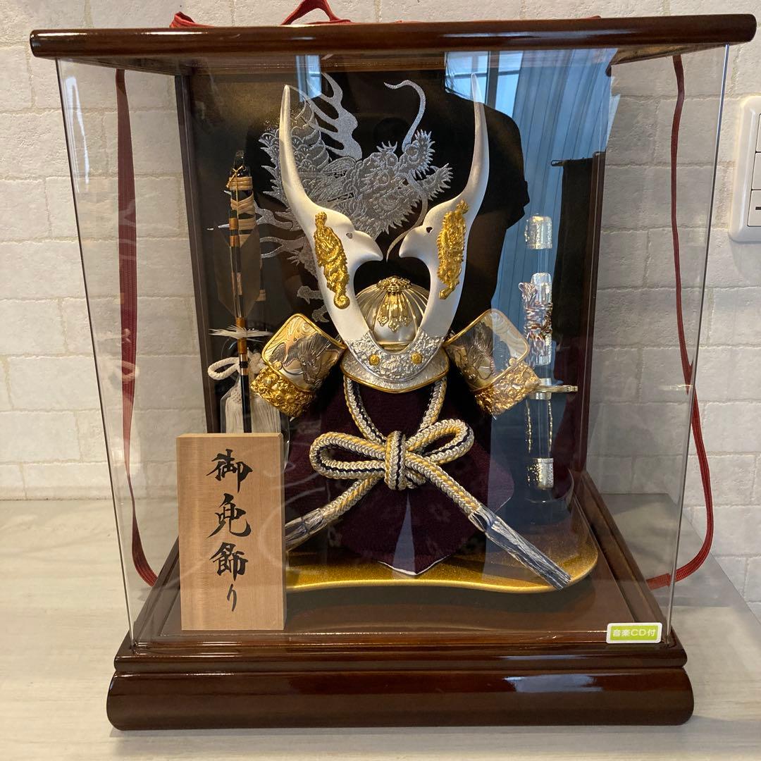 美品　五月人形　兜飾り　こどもの日　音楽CD付き