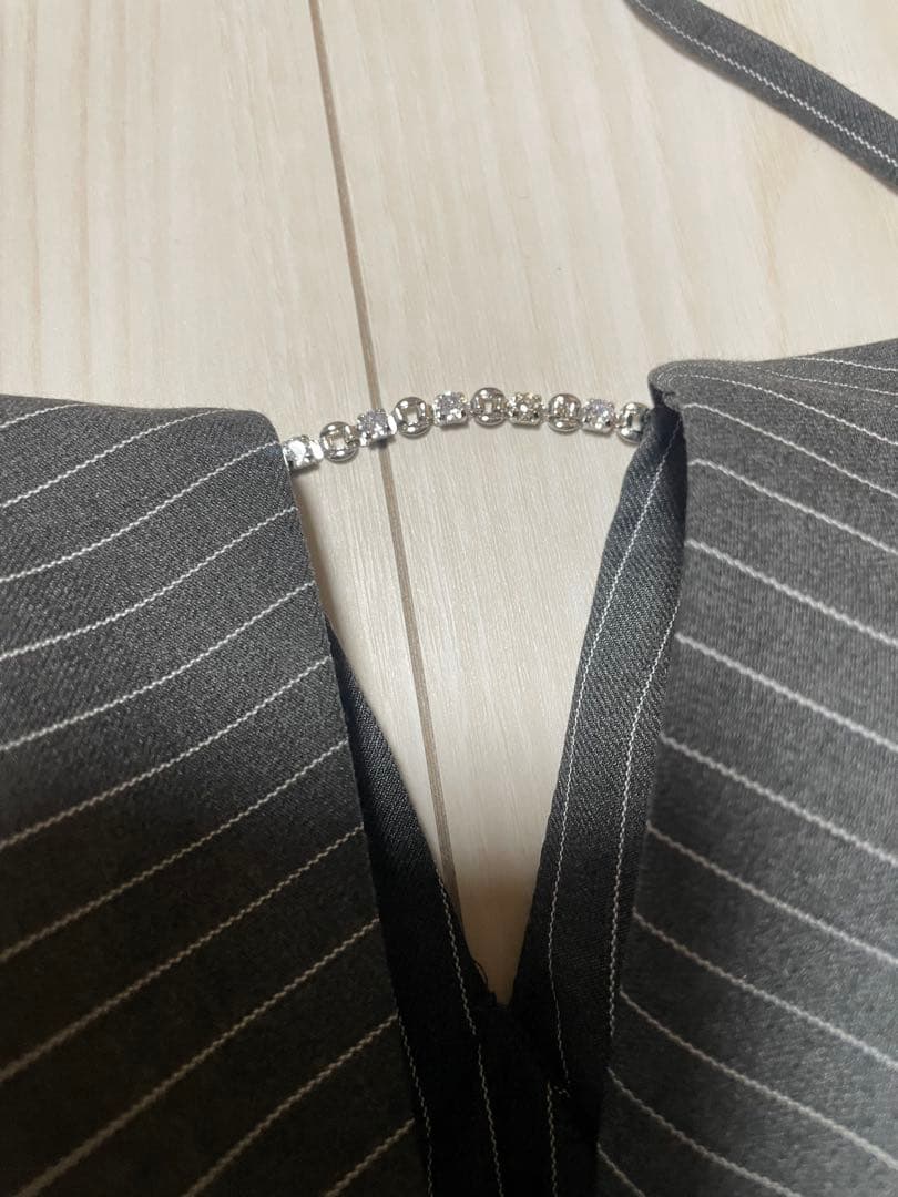 ANGEL R オフショルダー ストライプドレス Sサイズ