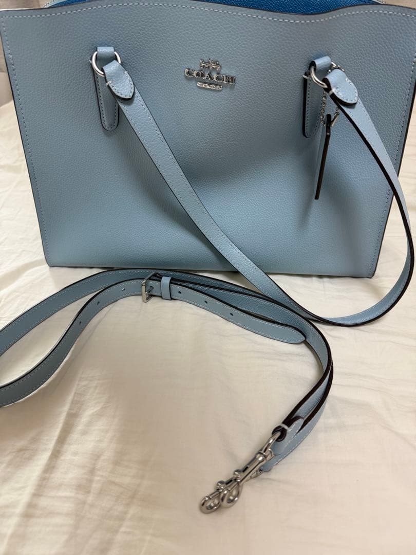 コーチ　トートバッグ　水色