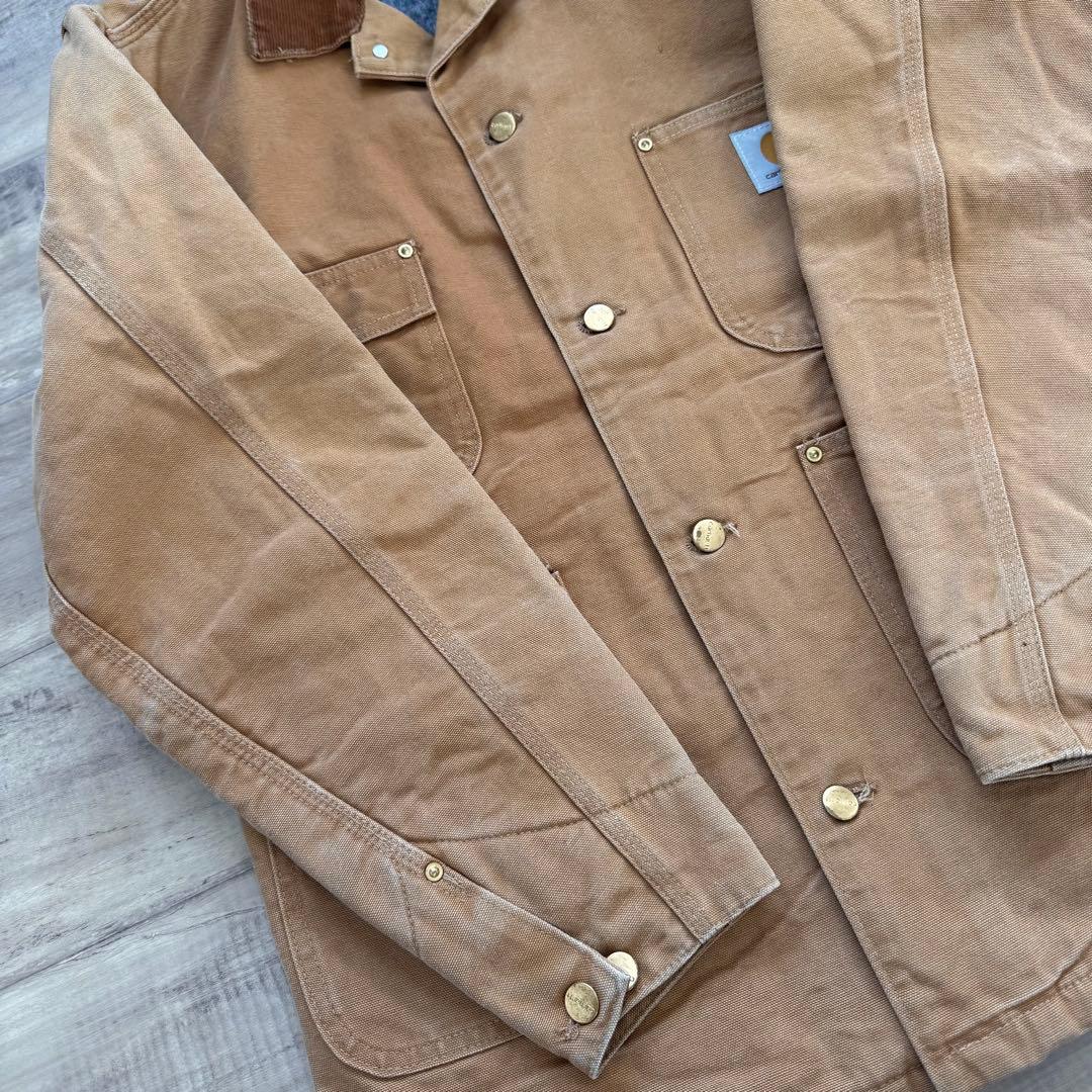 80sUSA製カーハートカバーオールミシガンチョアコートブランケットダック38M