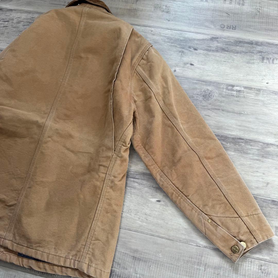 80sUSA製カーハートカバーオールミシガンチョアコートブランケットダック38M