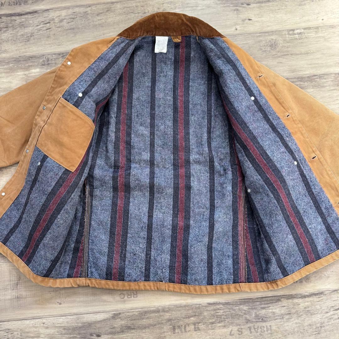 80sUSA製カーハートカバーオールミシガンチョアコートブランケットダック38M