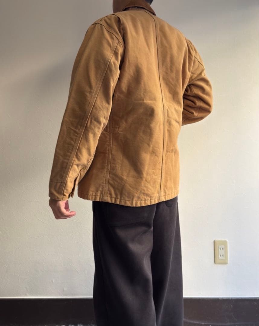 80sUSA製カーハートカバーオールミシガンチョアコートブランケットダック38M