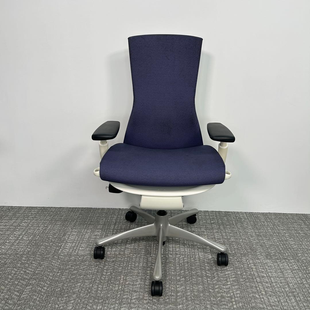 H エンボディチェア ハーマンミラー ホワイト Embody ネイビー