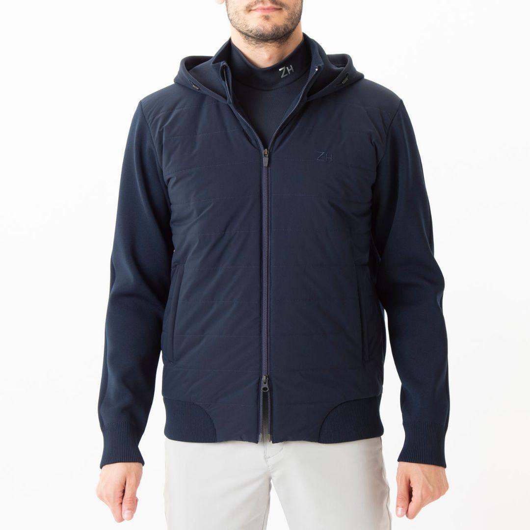 ゼロハリバートンゴルフ ZHG-A14 中綿+セータージャケット Mサイズ 黒