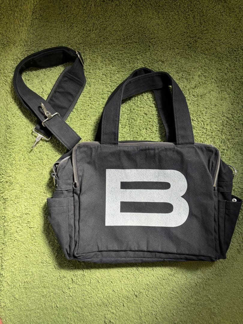 BEEDEN BIG B LOGO BAG BLACK ビーデンビックバッグ黒