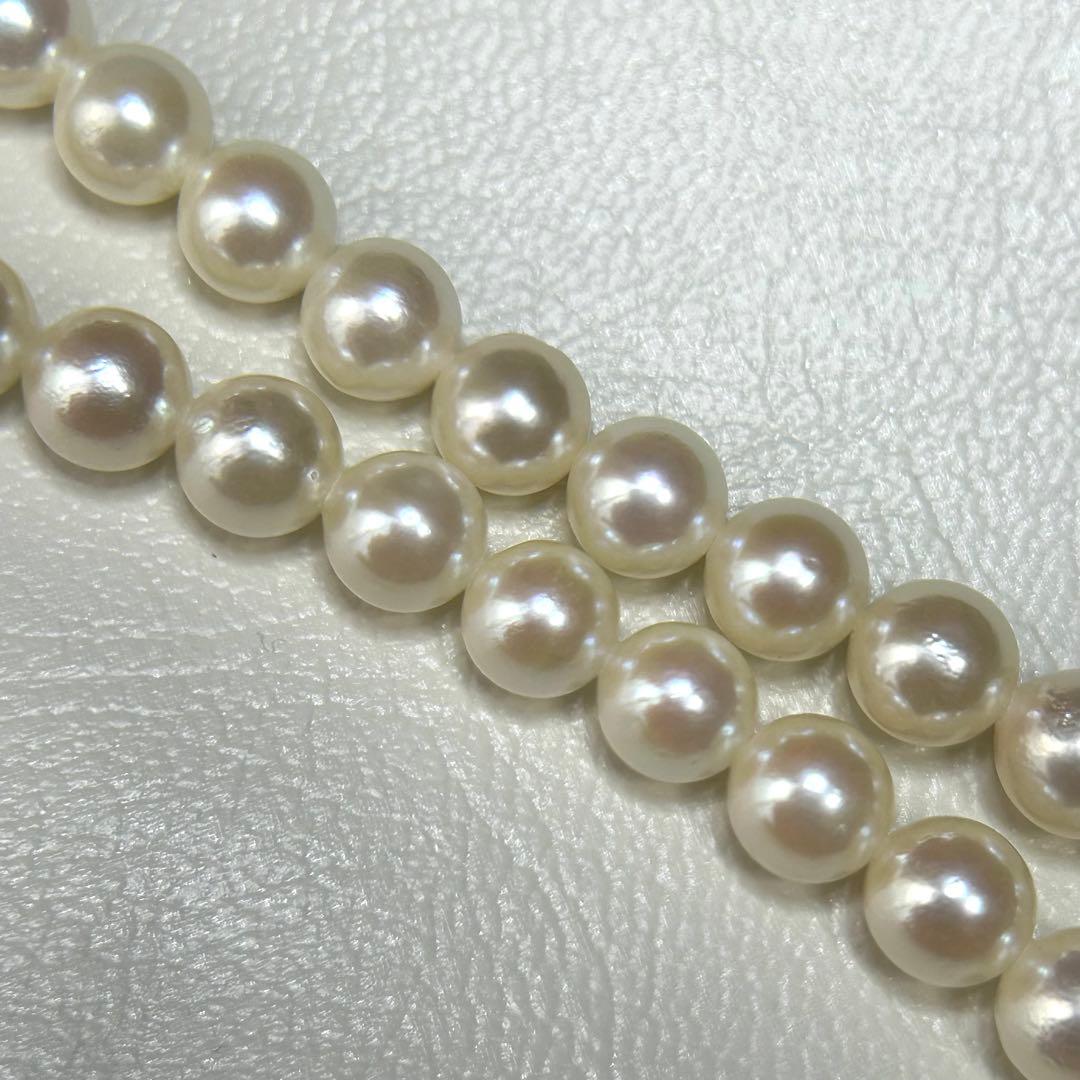 美品 アコヤ真珠 ネックレス 本真珠 パール silver 6mm〜7mm