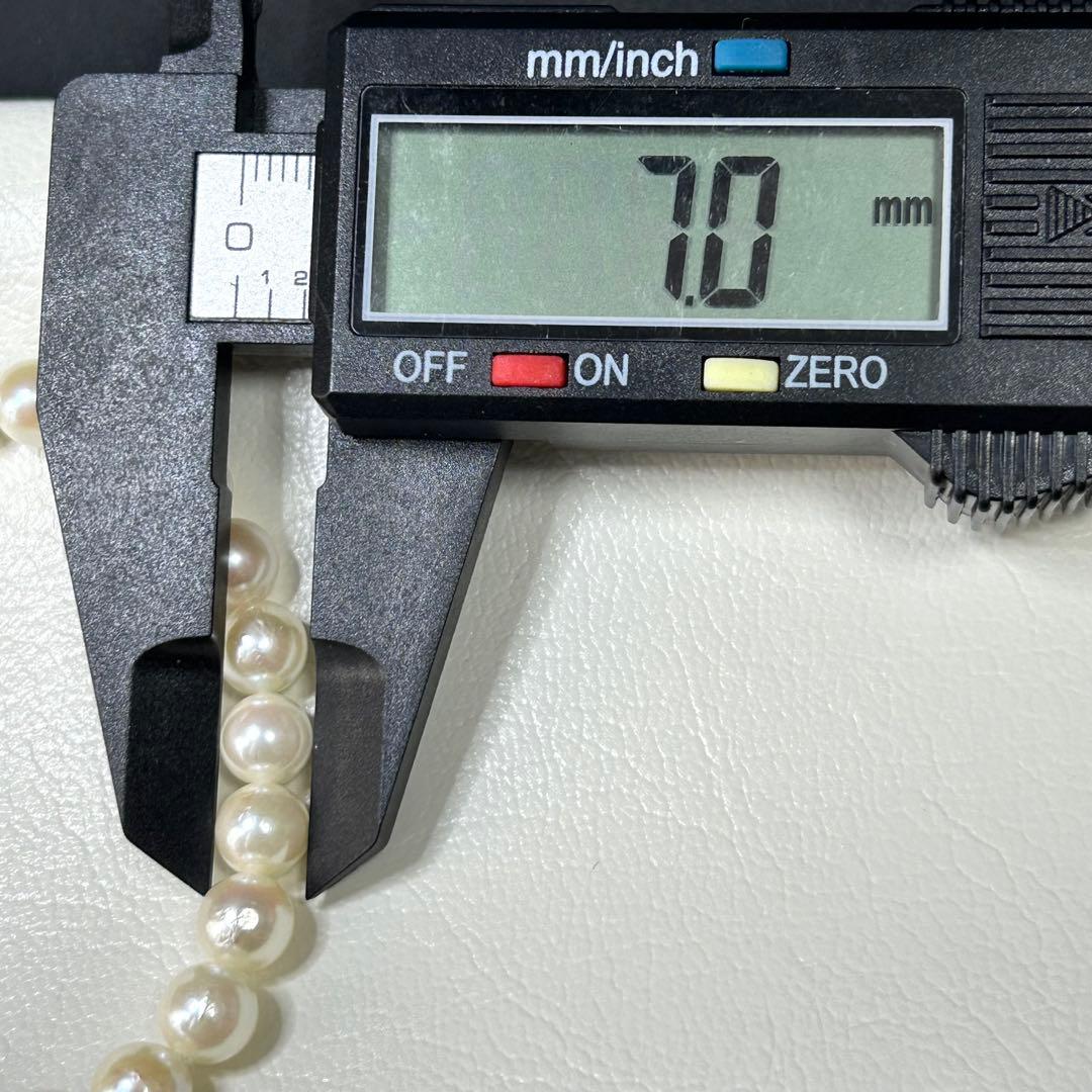 美品 アコヤ真珠 ネックレス 本真珠 パール silver 6mm〜7mm
