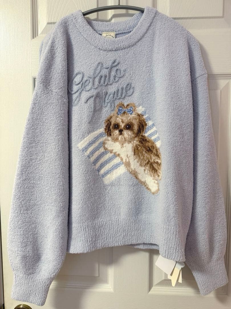 ジェラートピケ シーズー ジャガードプルオーバー ブルー 水色