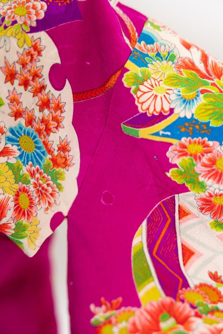 アンティーク着物　3歳七五三　子供着物　被布セット