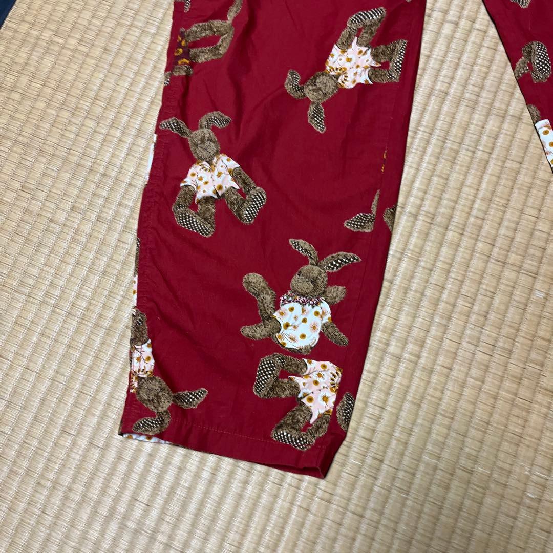 ピンクハウス オーバーオール オールインワン サロペット ウサギ 兎 レッド 赤