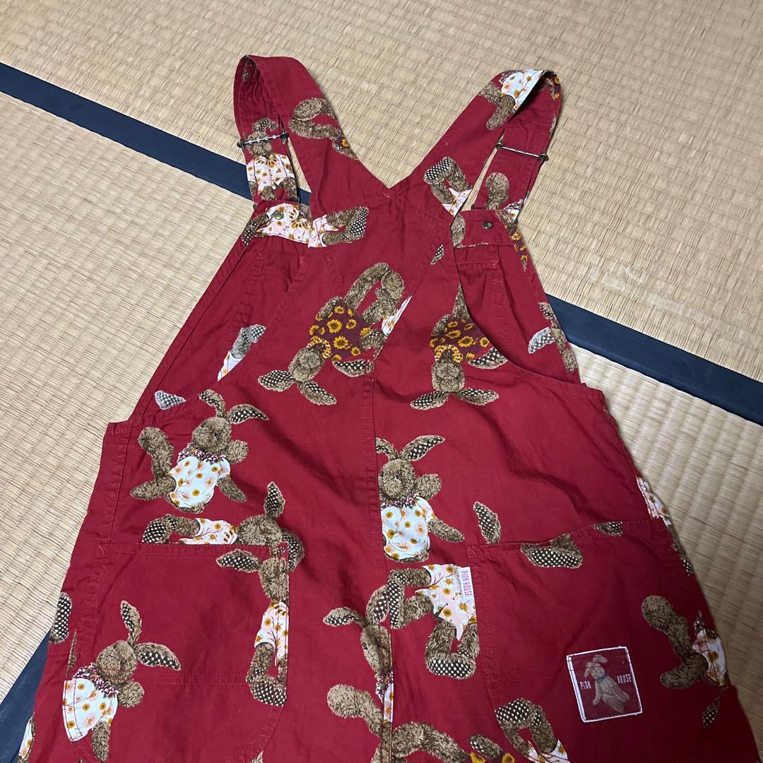 ピンクハウス オーバーオール オールインワン サロペット ウサギ 兎 レッド 赤