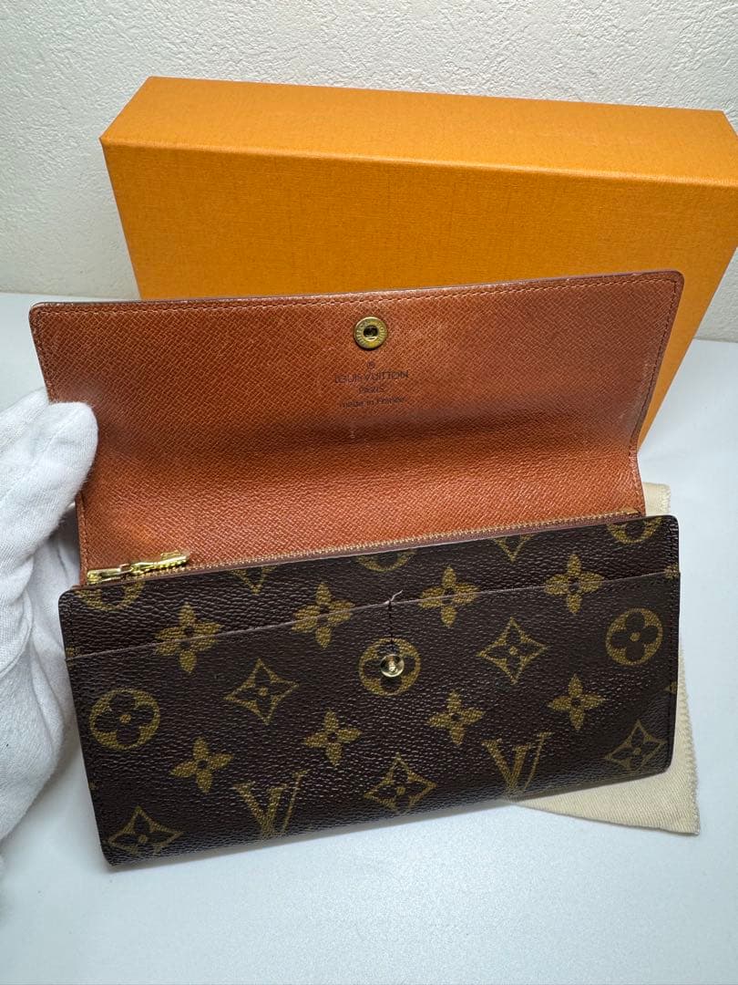 【美品】ルイヴィトン ポルトモネ・クレディ モノグラム M61725 長財布