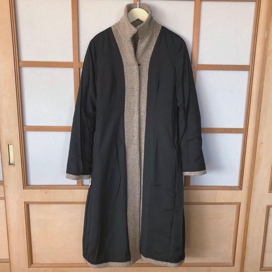 美品　シビラ　レディース　ウール　ロング　コート　アウター　ベージュ　黒　M