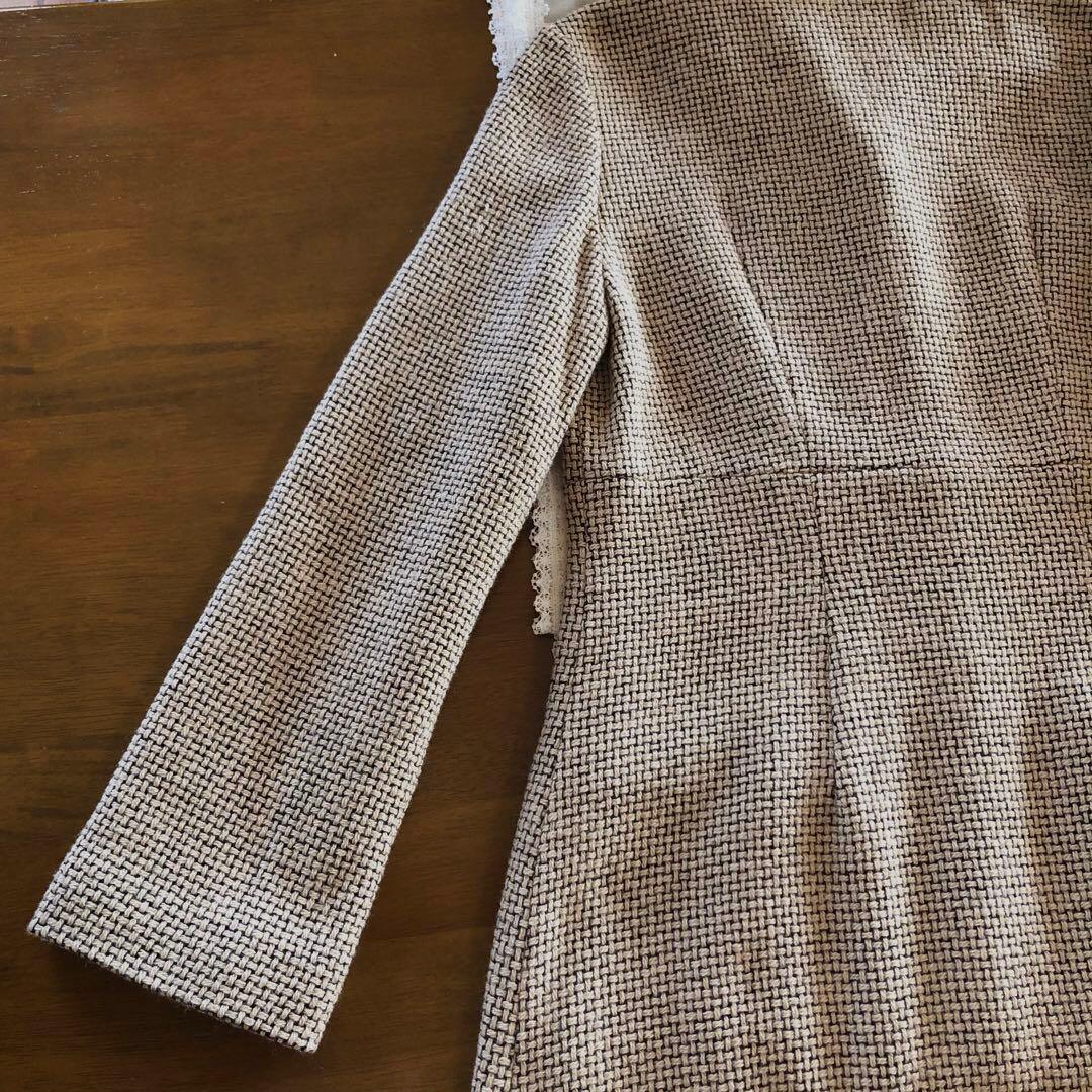 美品　シビラ　レディース　ウール　ロング　コート　アウター　ベージュ　黒　M