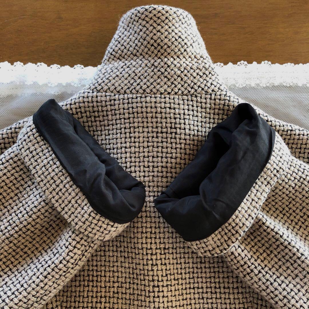 美品　シビラ　レディース　ウール　ロング　コート　アウター　ベージュ　黒　M