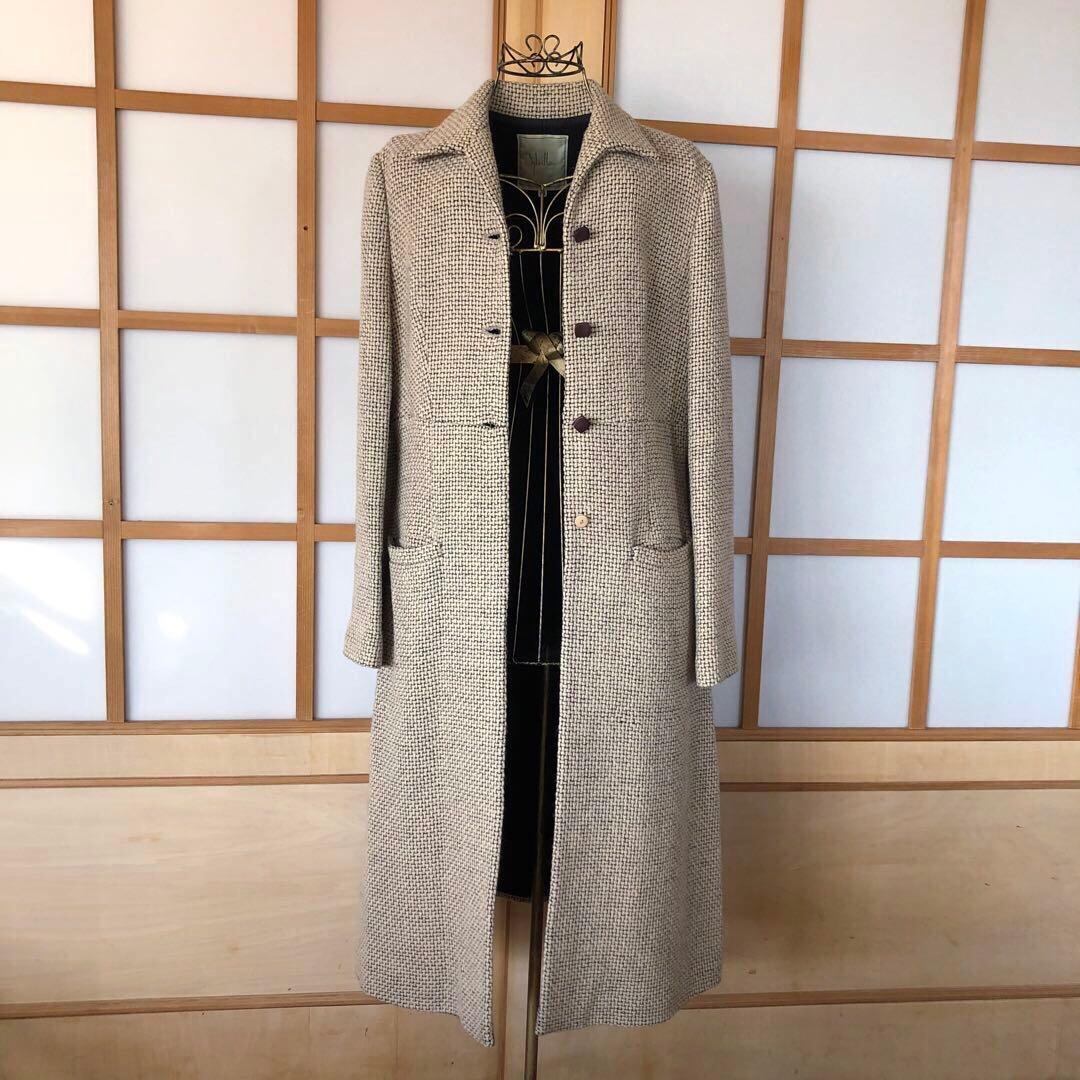 美品　シビラ　レディース　ウール　ロング　コート　アウター　ベージュ　黒　M
